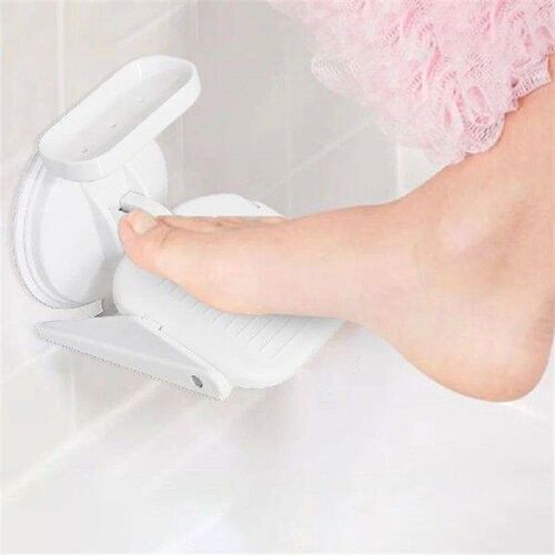 Shower Foot Rest Powerful Suction Cup Bathroom Pedal No