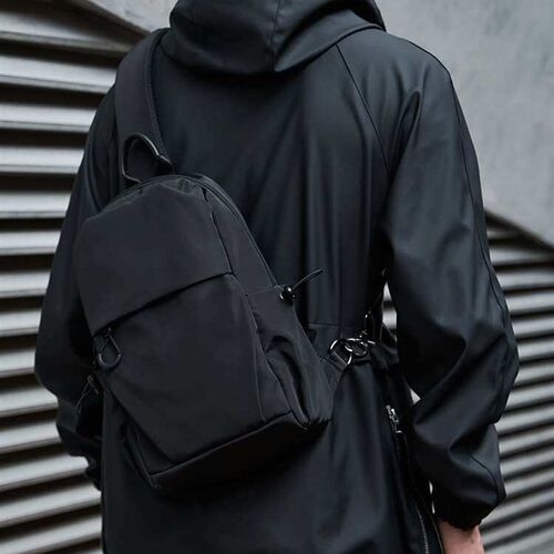 Mens Chest Bag Simple Shoulder Crossbody Bag Fashionable Br