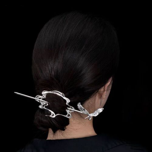 2023 New Vintage Hairpin Hair  Cloud Crane Chinese Retro Met