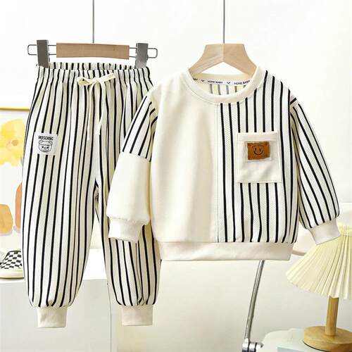 Spring Childrens Spring Clothes Round Neck Long Sleeve Swea
