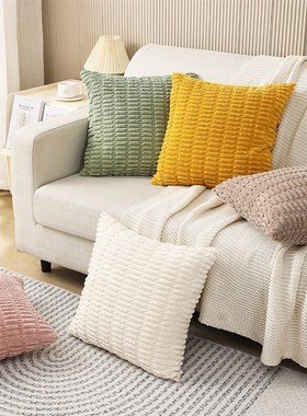 corduroy pillowcase home sofa throw pillow square cushion