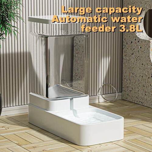 Automatic Cat Feeder & Water Dispenser with Gravity Food Sto