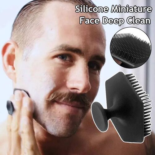 Facial Cleansing Brush Scrub Exfoliating Men Beard Brush Mas
