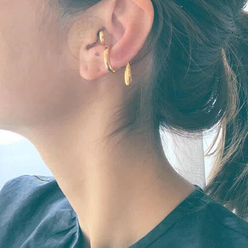 。French design geometric ear clip female no ear hole simple