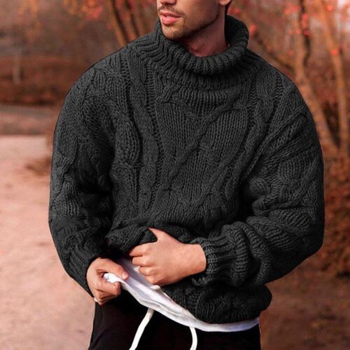 Stylish Twisted High Collar Sweater for Men 2025 DY02