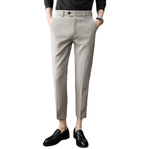 Mens Pants Spring and Summer New Stetch Casual Ankle-length