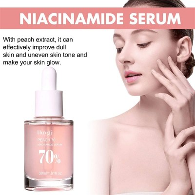 Peach Niacinamide Essence Anti-Aging Facial Serum Hyaluronic