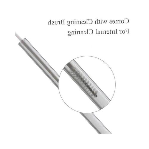 20cm Glass Smoothie Straw, Reusable Clear Drinking Straws fo