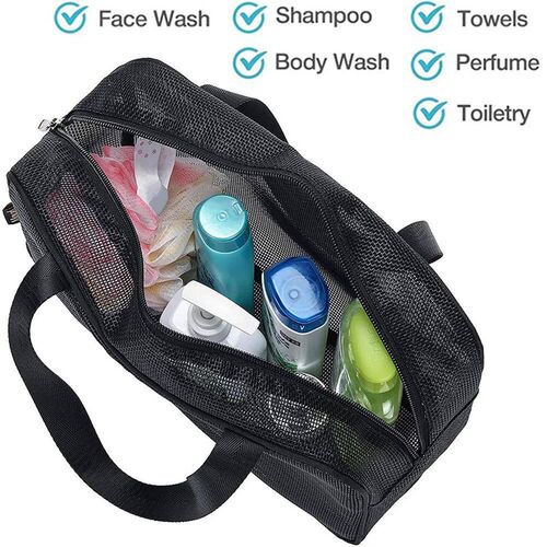 Mesh Shower Caddy Tote Bag Cosmetic Storage Bag Multifunctio