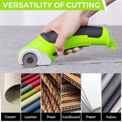ABWZ-Cordless Electric Fabric Scissors, Power Rotary Cutter,