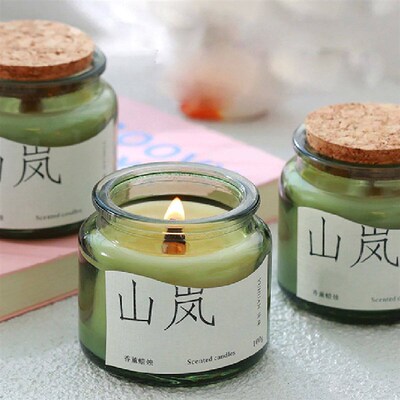 Gardenia/plum/Longjing tea Green cup fragrance candle Soybea