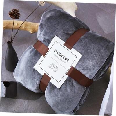 Blanket Plain Flannel Thick Coral Fleece Knee Blanket 小毛毯