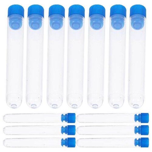 50 Pcs Test Tubes Laboratory with Lids Sample Containers