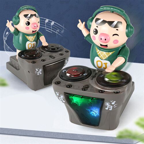 Electric Music Dancing Pig Toy Rock Light Musical Party DJ P