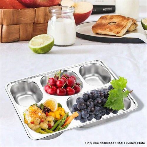 For Dinner Divided Plates Food Control Kids Stainless Steel