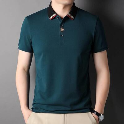 Solid color simple polo shirt short-sleeved all-match casual