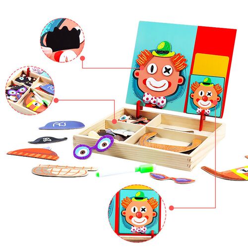 New Animals/ Vehicle Wooden Magnetic Puzzle Toys for Childre