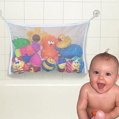 Baby Bathroom Mesh Bag Sucker Design Bath Toys Storage Bag K