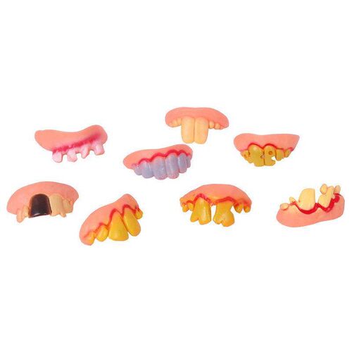 10pcs Halloween prank prank toy prop dentures搞笑假牙套龅牙