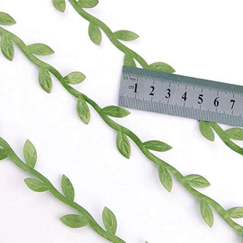 10yards Silk Leaf-Shaped Handmake Artificial Green Leaves