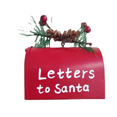 2022 New Year Christmas Tree Hanging Ornaments Iron Mailbox