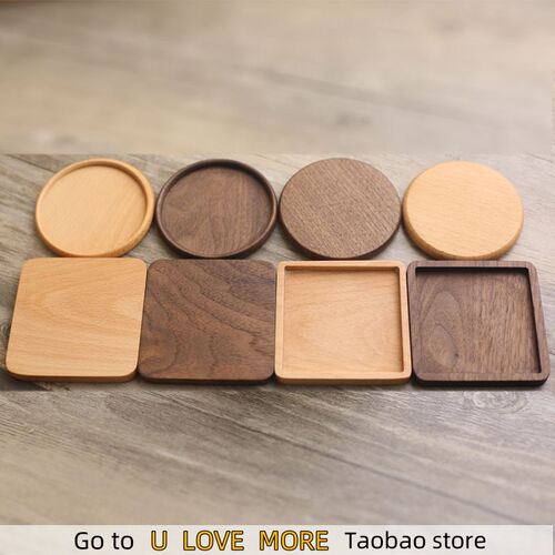 Durable Wood Coasters Placemats Round Heat Resistant Drink