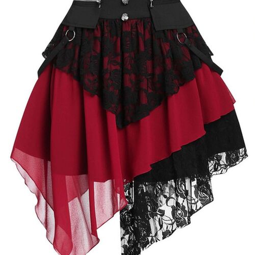 Skirts Women Fashion Retro Gothic Skirt Victorian Renaissanc