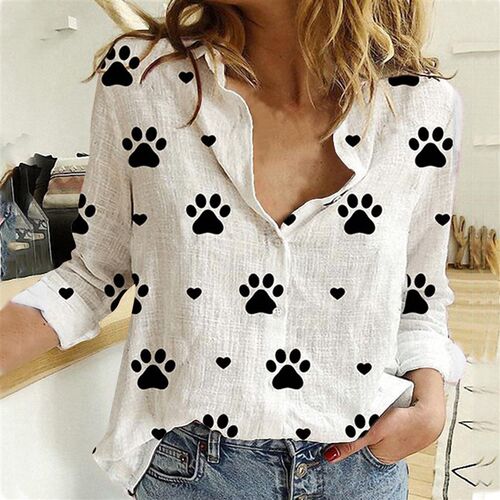 40#Ladies Floral Printed Womens Shirt casual Elegant Blouse