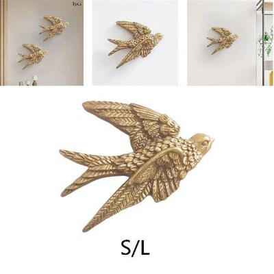 Hanging Swallow Sculpture Lifelike Decorative Wall Art
