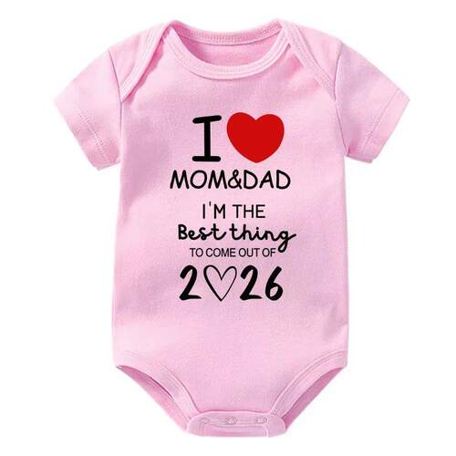 I LOVE MOM & DAD Im The Best Thing 2026 Print Baby Bodysuit