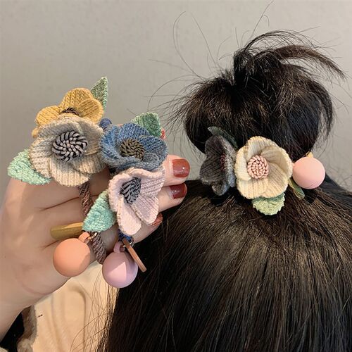 2023 Hot Korean Version Of The New Rose Flower Head Rope Gir