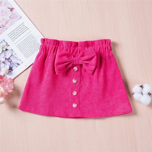 2024 Summer Baby Girl Solid Color Polyester Half Skirt New C