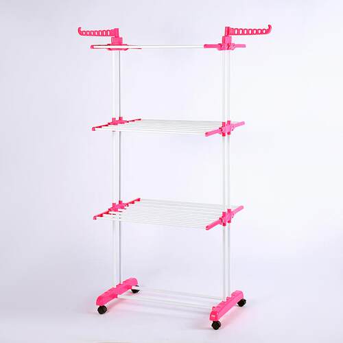 Clothes rack floor can be folded to dry with wheels衣架落地