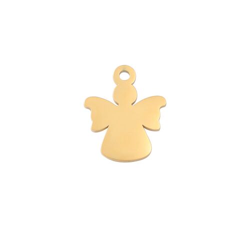 Stainless Steel Angel Girl Pendant DIY Doublesided Mirror Po