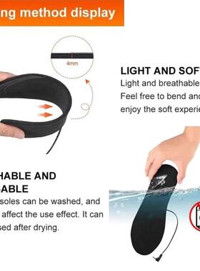 USB Heated Shoe Insoles for Women Winter Shoes Electric Heat