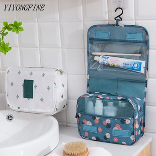 Nylon Hook Cosmetic Bag Women Makeup Bag High Capacity Toile