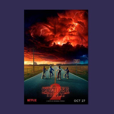 Stranger Things Poster Season 3 2 1 Characters Retro TV Mov