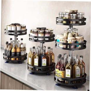 Kitchen seasoning rack Rotatable top corner seasoning rack