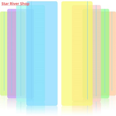 8PCS/Pack Clear Bookmark Guided Reading Highlight Strips Col