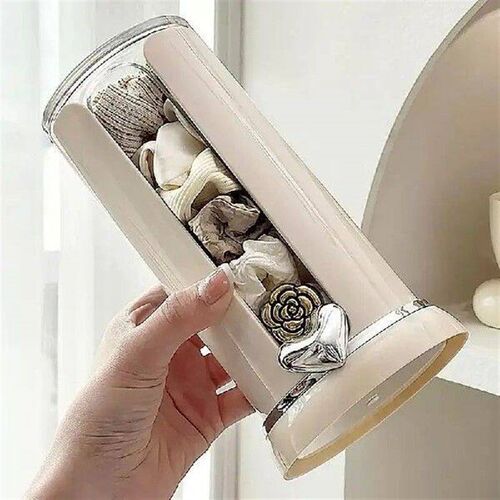 Cotton Pads Holder Two Cylinder Cotton Pads Organizer