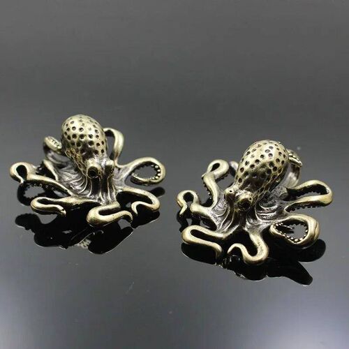 Brass Octopus Home Decoration Antique Copper Animal Figurine
