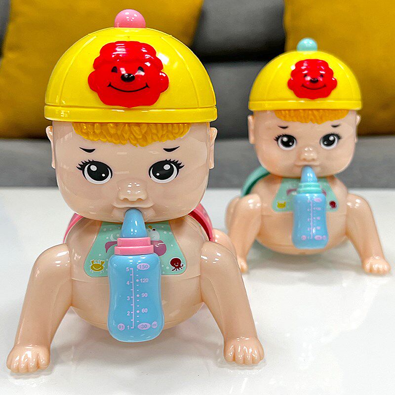 婴幼儿0-6-12个月音乐电动学爬行男童一岁益智女宝宝有声会动玩具