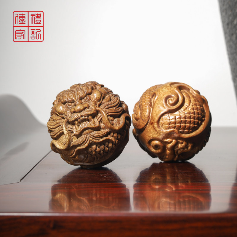 金丝楠木保健球解压练手文玩手盘按摩球中老年人长寿握力球