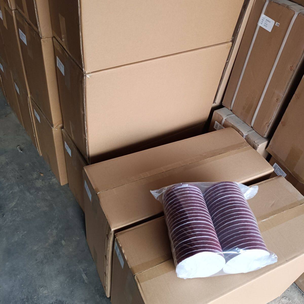 植绒百洁布圆形工业抛光清洁菜瓜布去污不锈钢除锈拉丝背绒打磨