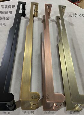 中式黑色拉手有框门拉手玻璃门把手木门门拉手仿古铜大门拉手