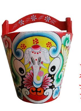 社火马勺脸谱木桶形脸谱 吉祥如意 手工制作民俗 特色饭厅火锅店