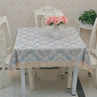方桌桌布布艺四方桌布棉麻正方形茶几桌布欧式家用八仙桌麻将桌布