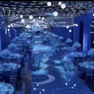 婚庆道具星空吊灯幸运星灯路引海胆流星雨灯带婚礼堂流水跑马灯