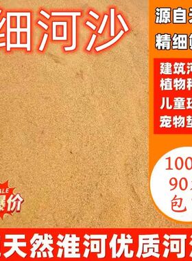 河沙细沙过筛河沙多肉种植种花沙子乌龟冬眠沙鱼缸沙建筑沙100斤