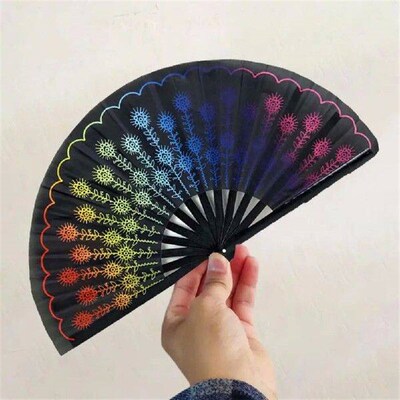 Folding Fan Floral Leopard Starry Sky Print Dance Fan